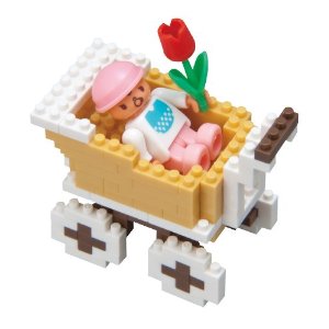 KAWADA NANOBLOCK 積木 嬰兒車 (ML-